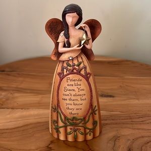Country Soul Angel Figurine Friends 29005 Metal Wings Folk Art Design 2012